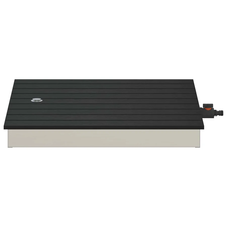 Douche de jardin WPC et Acier inoxydable 201 Anthracite - 3