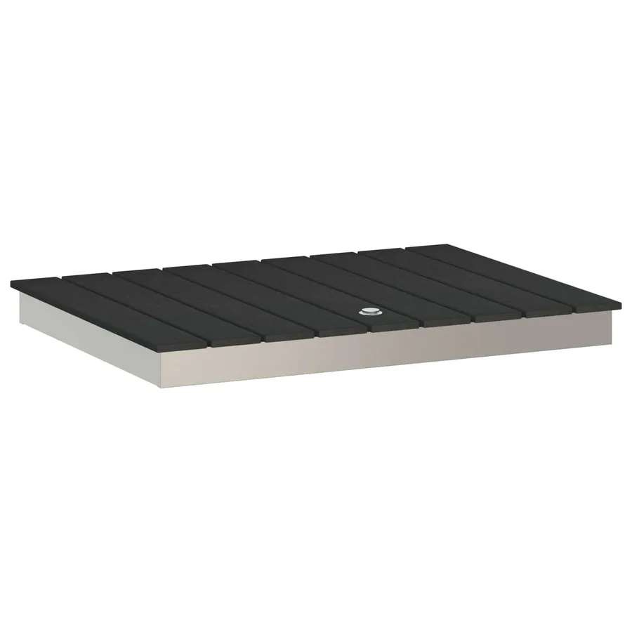 Douche de jardin WPC et Acier inoxydable 201 Anthracite - 4