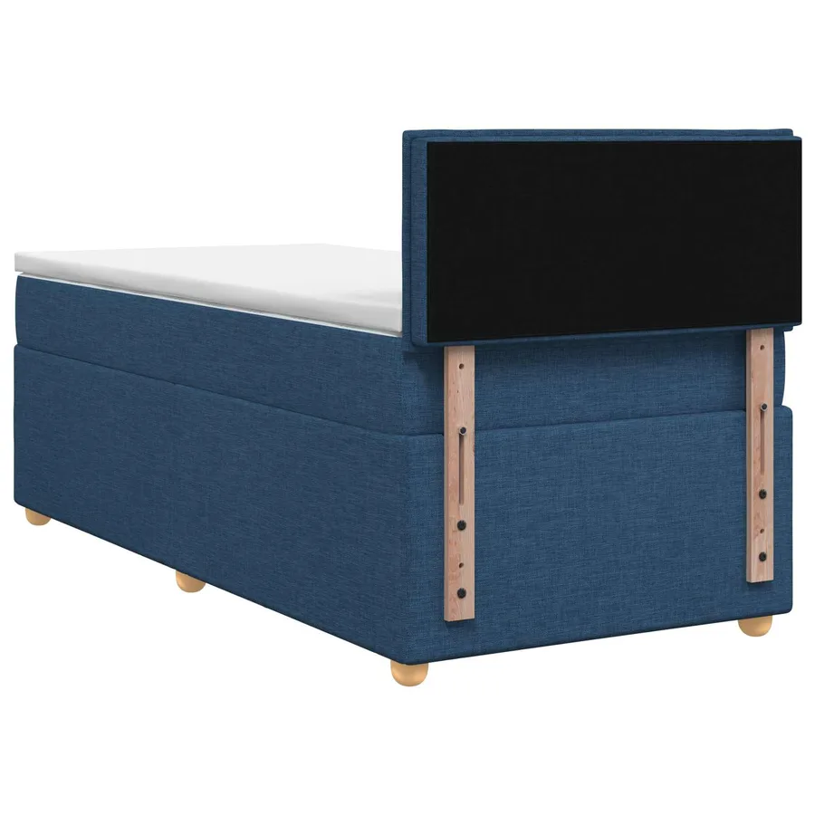 Lit boxspring avec matelas Bleu 90 x 200 cm Tissu - 7