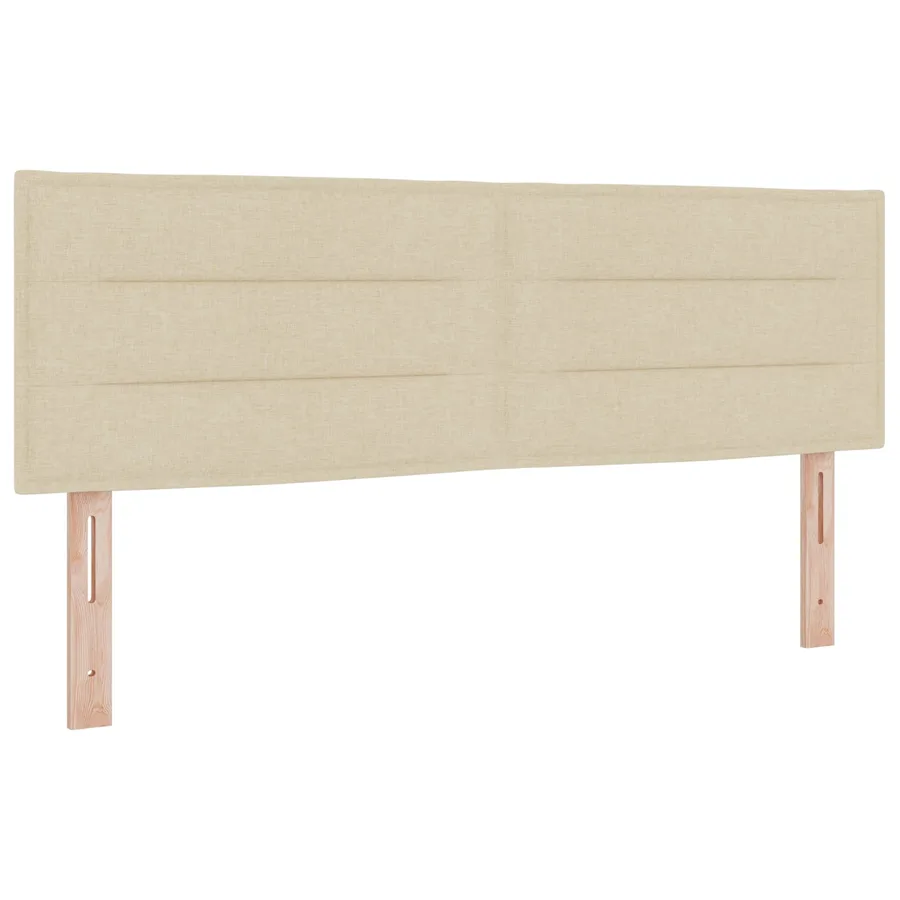 Lit boxspring avec matelas Crème 140 x 190 cm Tissu - 3