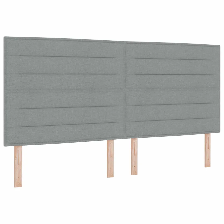 Lit ottoman avec matelas 2 pcs Gris clair Tissu - 3
