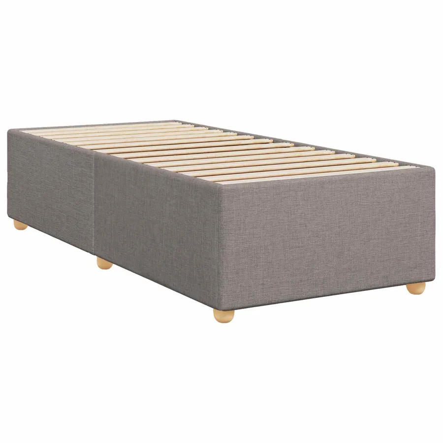 Lit boxspring avec matelas Taupe 90 x 200 cm Tissu - 4