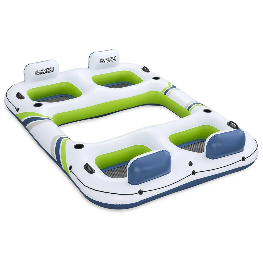 Bestway Île flottante Hydro-Force Blanc, Bleu et Vert 302 x 219 cm PVC - 2
