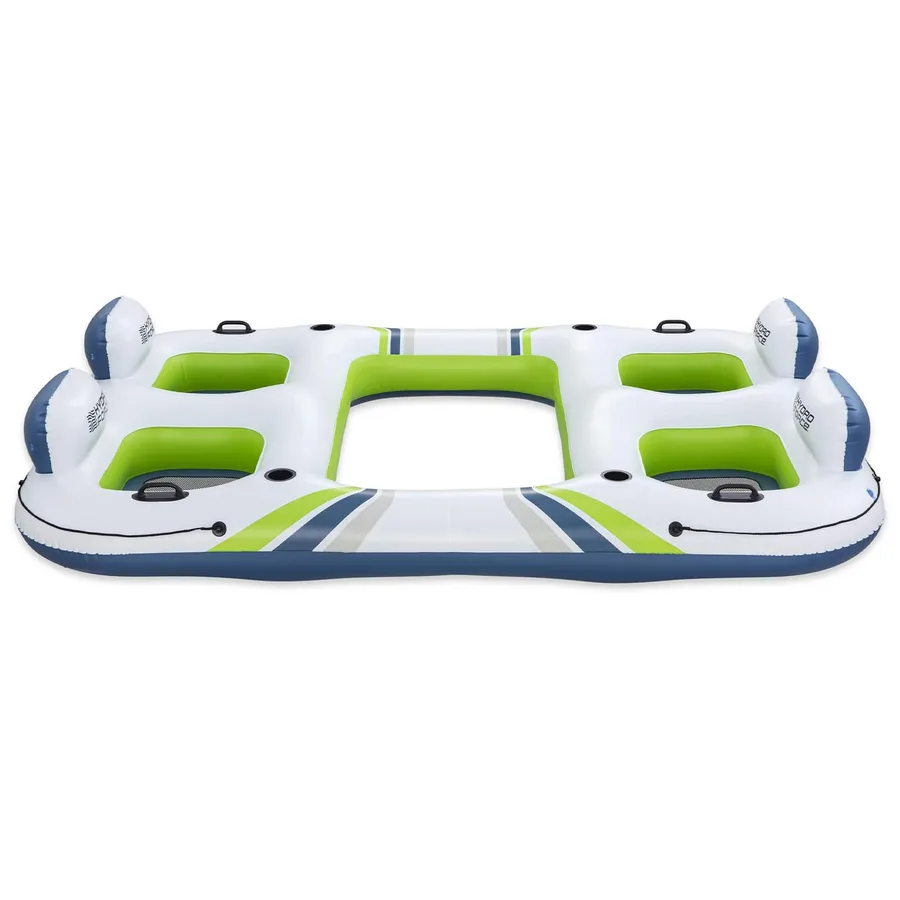 Bestway Île flottante Hydro-Force Blanc, Bleu et Vert 302 x 219 cm PVC - 5
