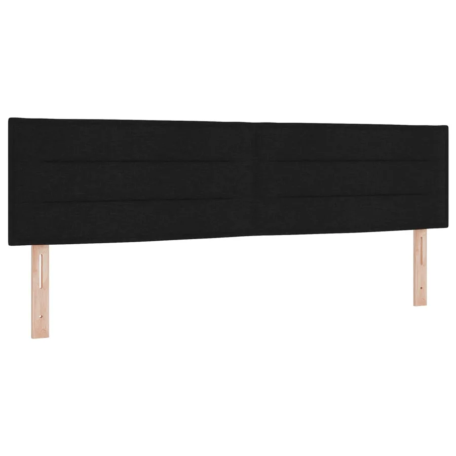 Lit boxspring avec matelas Noir 180 x 200 cm Tissu - 3