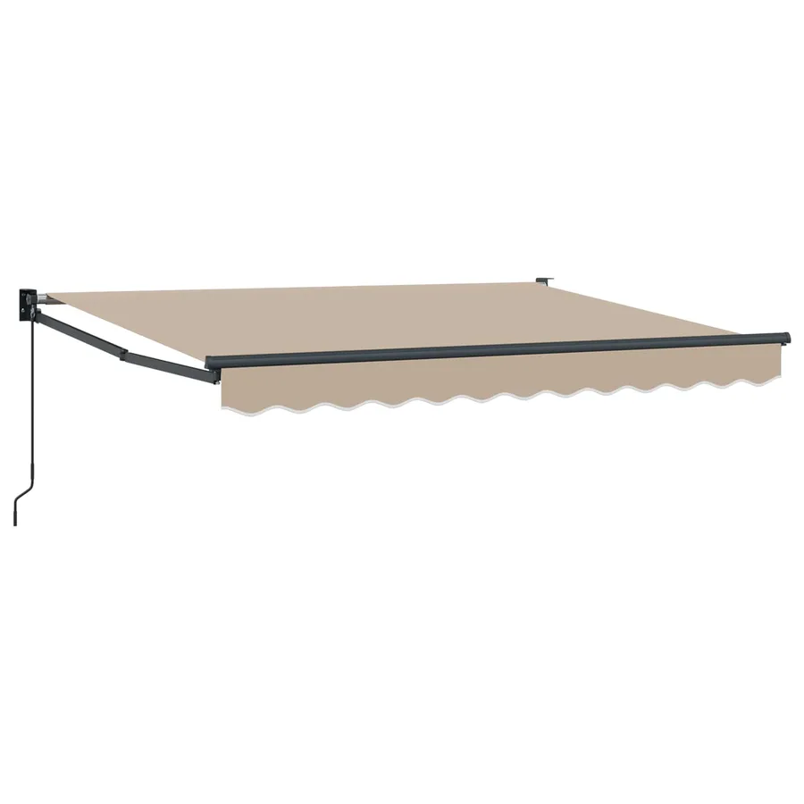 Auvent rétractable Beige 3 x 2 m 100% Polyester et Aluminium - 2