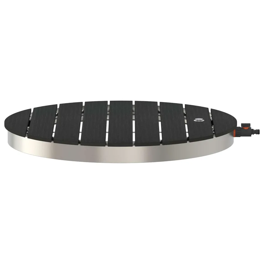 Douche de jardin WPC et Acier inoxydable 201 Anthracite - 3