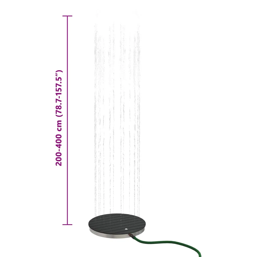 Douche de jardin WPC et Acier inoxydable 201 Anthracite - 7