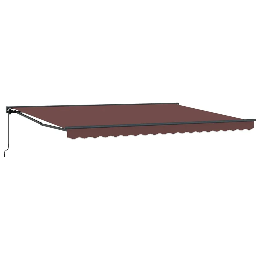 Auvent rétractable manuel Marron 4 x 2 m - 2