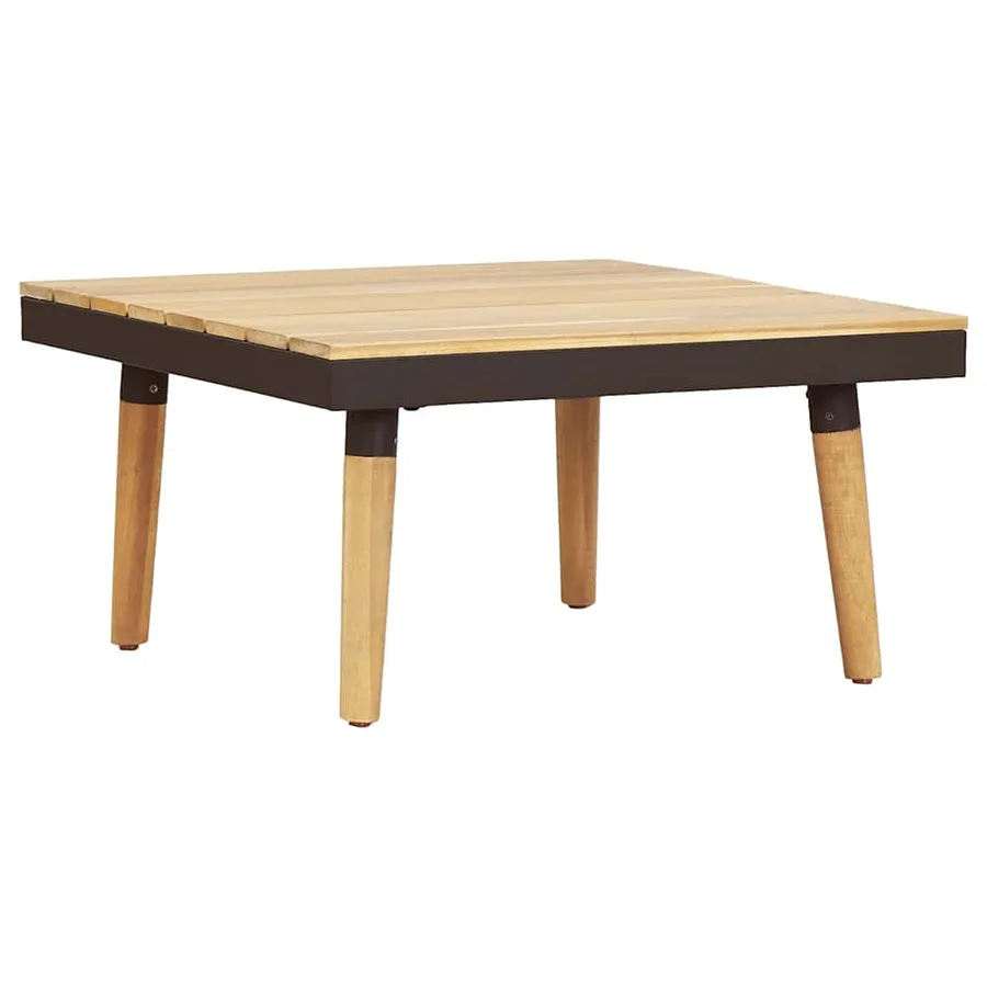 Salon de jardin 7 places avec coussins Acacia solide Marron - 7