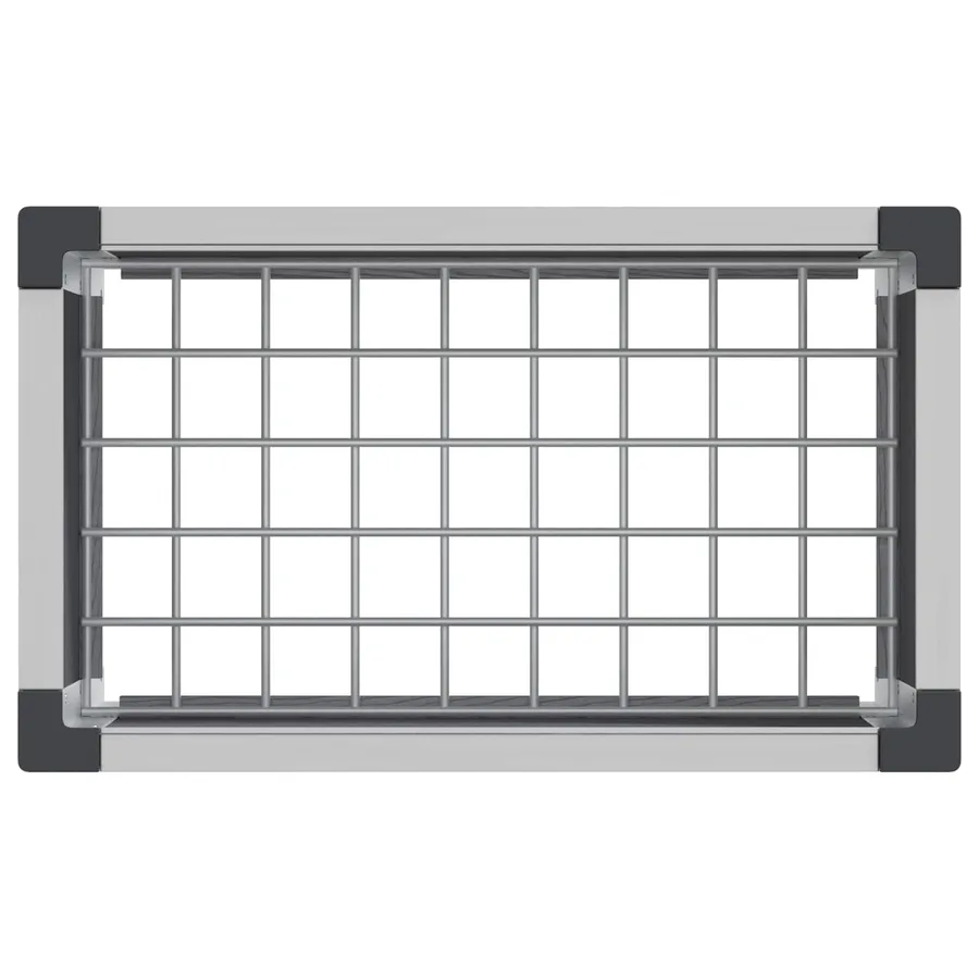 Jardinière surélevée Gris 50 x 30 x 22 cm WPC et Aluminium - 5