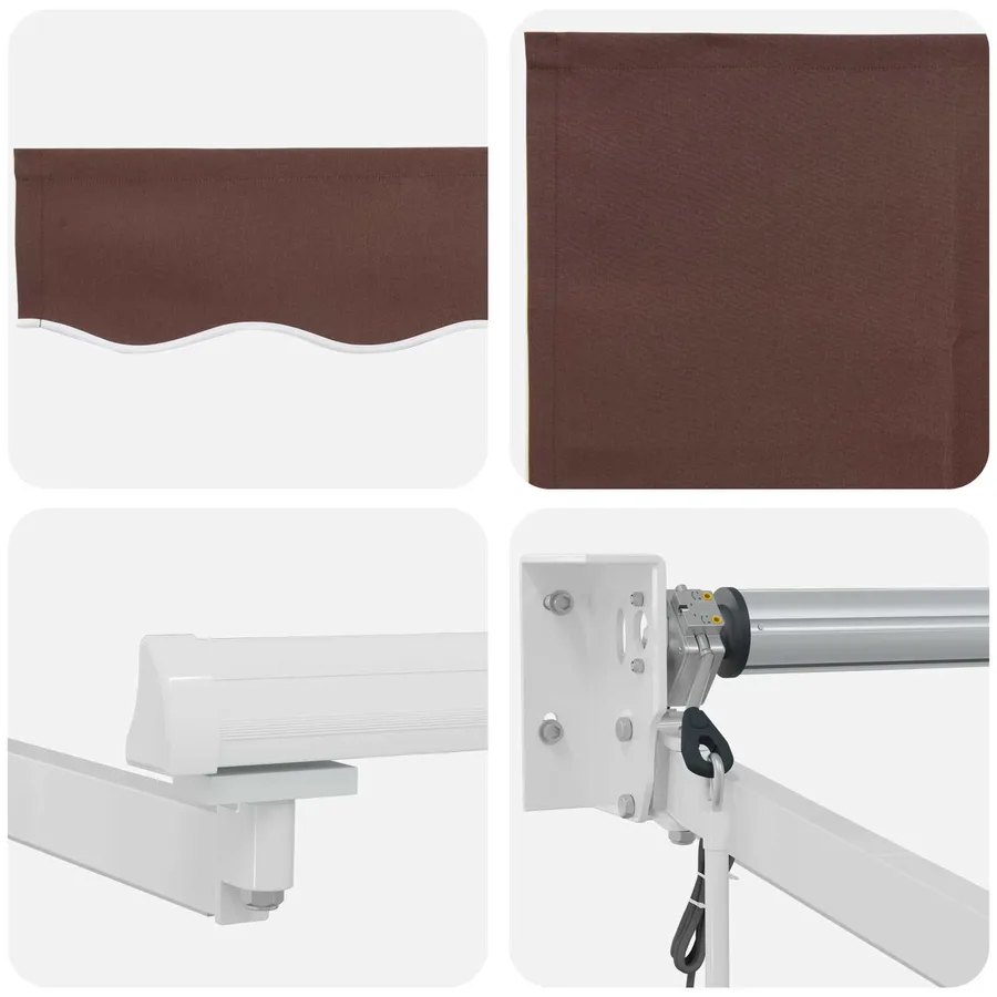 Auvent rétractable électrique Marron 5 x 3 m - 9