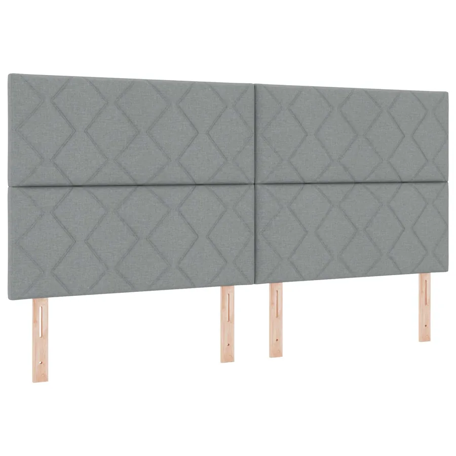 Lit ottoman avec matelas avec tête de lit 2 pc Gris clair Tissu - 3