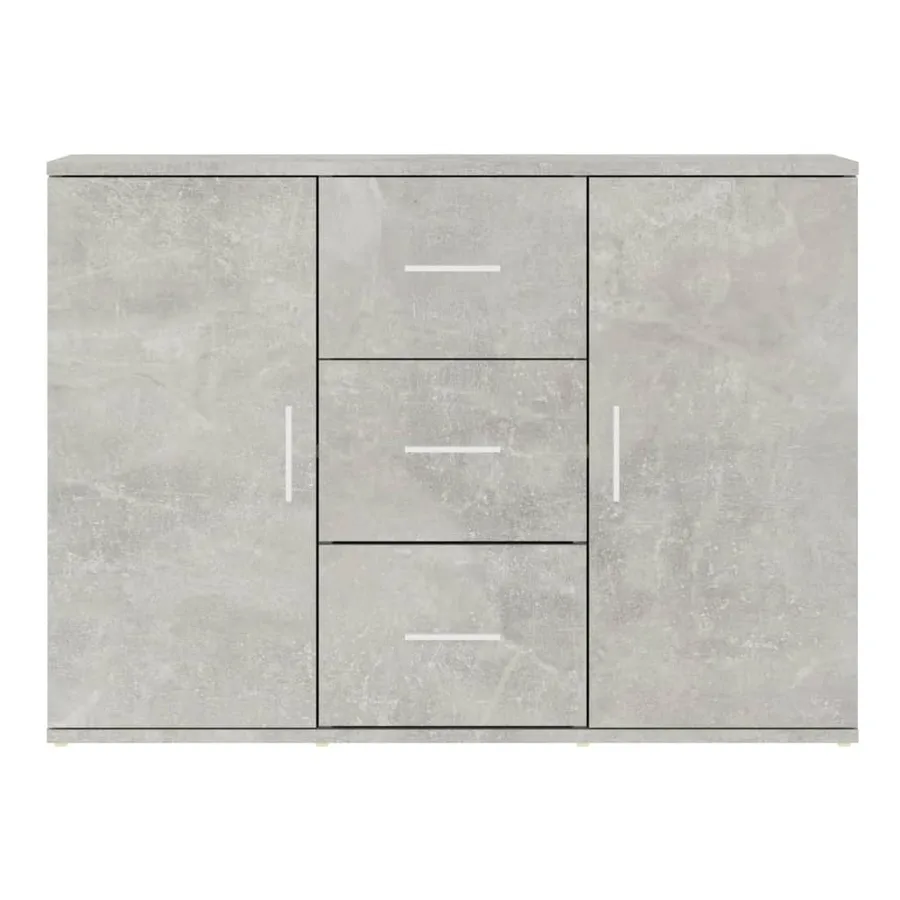 Buffet Gris béton 91x29,5x65 cm Bois d'ingénierie - 6