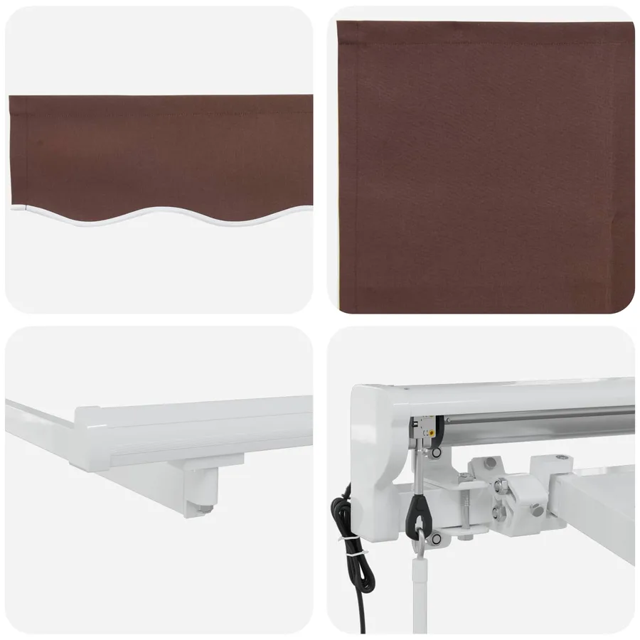 Auvent rétractable électrique Marron 4,5 × 3 m - 7