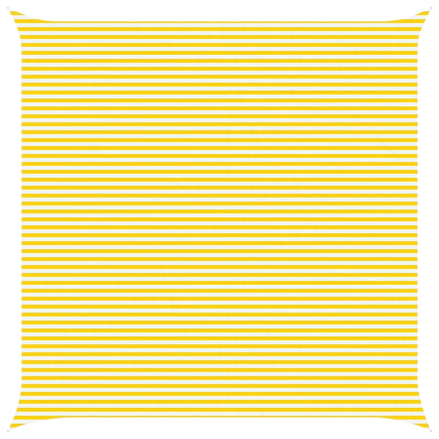 Voile d'ombre Jaune et blanc 7 x 7 m 100 % polyester Oxford - 2