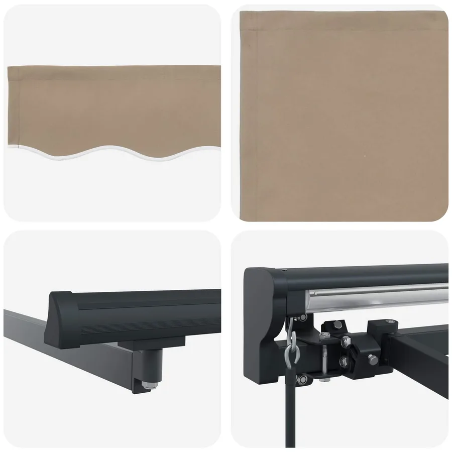 Auvent rétractable manuel Beige 2,5 x 2 m - 7