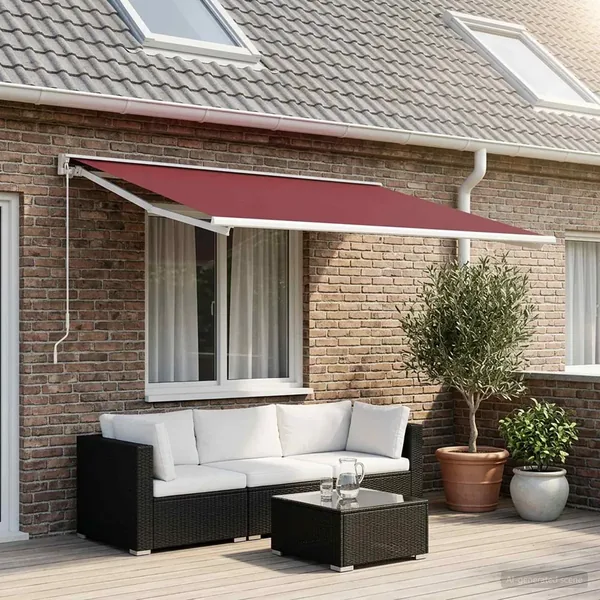 Toile de rechange pour auvent Rouge bordeaux 450 × 300 cm