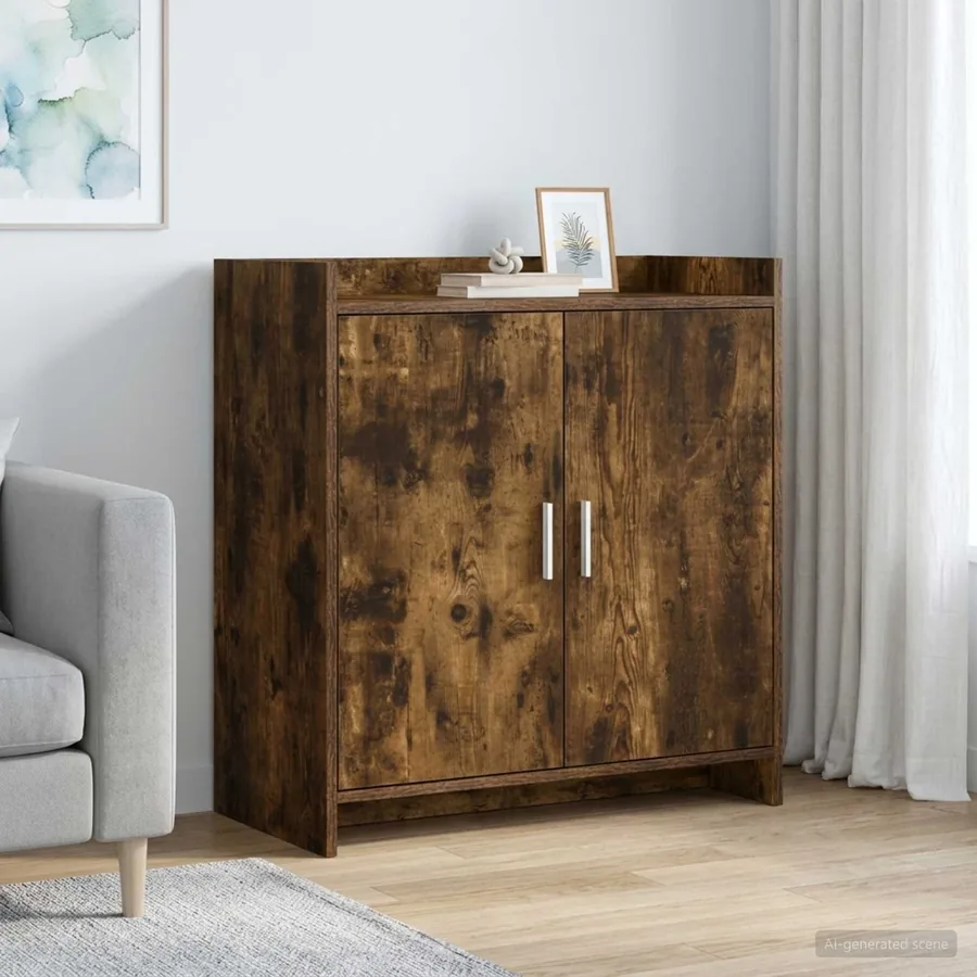 Buffet Chêne fumé 72 x 36 x 80 cm Bois d'ingénierie
