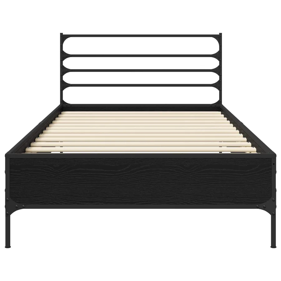 Cadre de lit Chêne noir 80 x 200 cm Bois d'ingénierie - 3