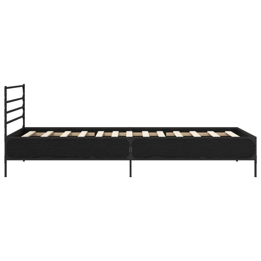 Cadre de lit Chêne noir 80 x 200 cm Bois d'ingénierie - 4