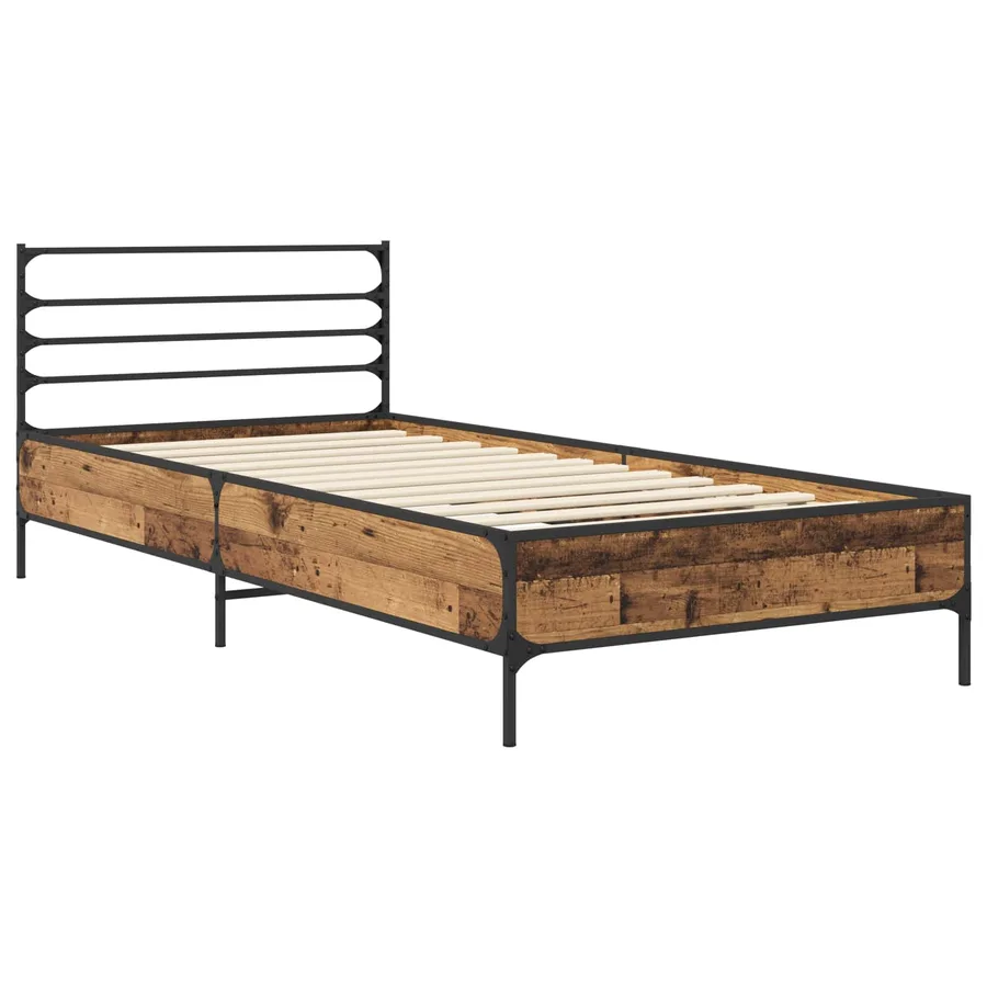 Cadre de lit Bois ancien 80 x 200 cm Bois d'ingénierie - 2