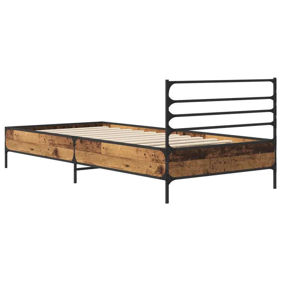 Cadre de lit Bois ancien 80 x 200 cm Bois d'ingénierie - 5