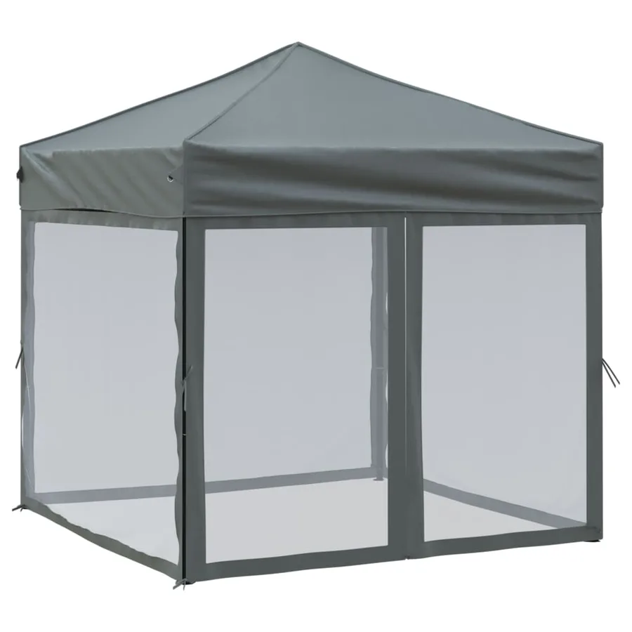 Tente de réception pliable avec parois Anthracite 2x2 m - 2