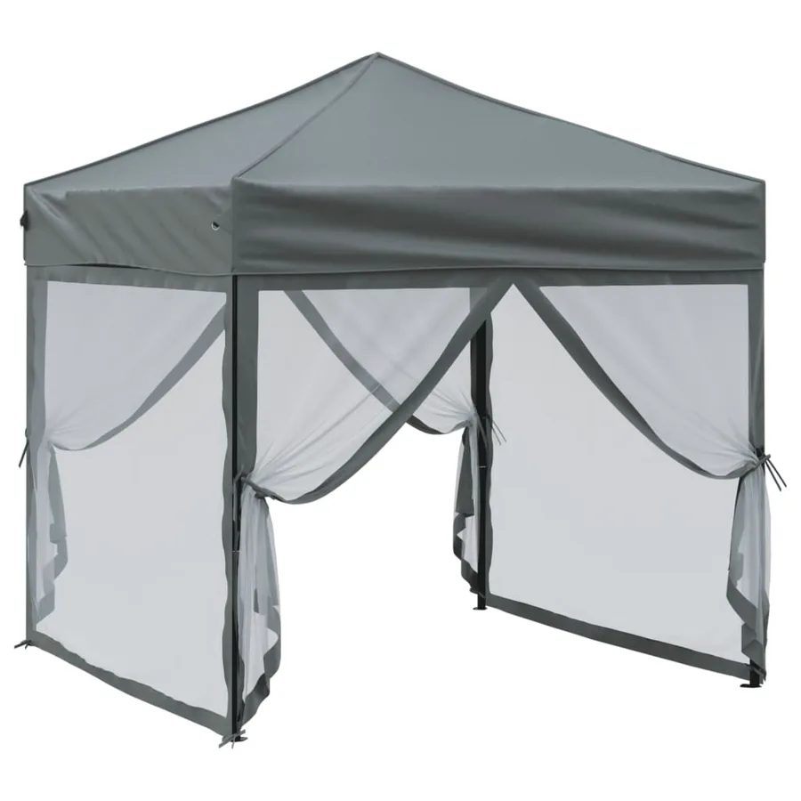 Tente de réception pliable avec parois Anthracite 2x2 m - 3