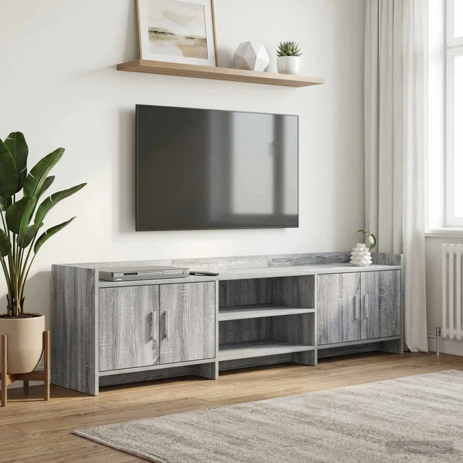 Meuble TV 168 x 33 x 47 cm Sonoma gris Bois d'ingénierie