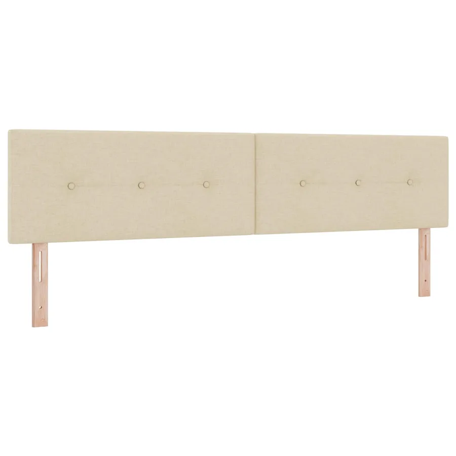 Lit boxspring avec matelas Crème 200 x 200 cm Tissu - 3