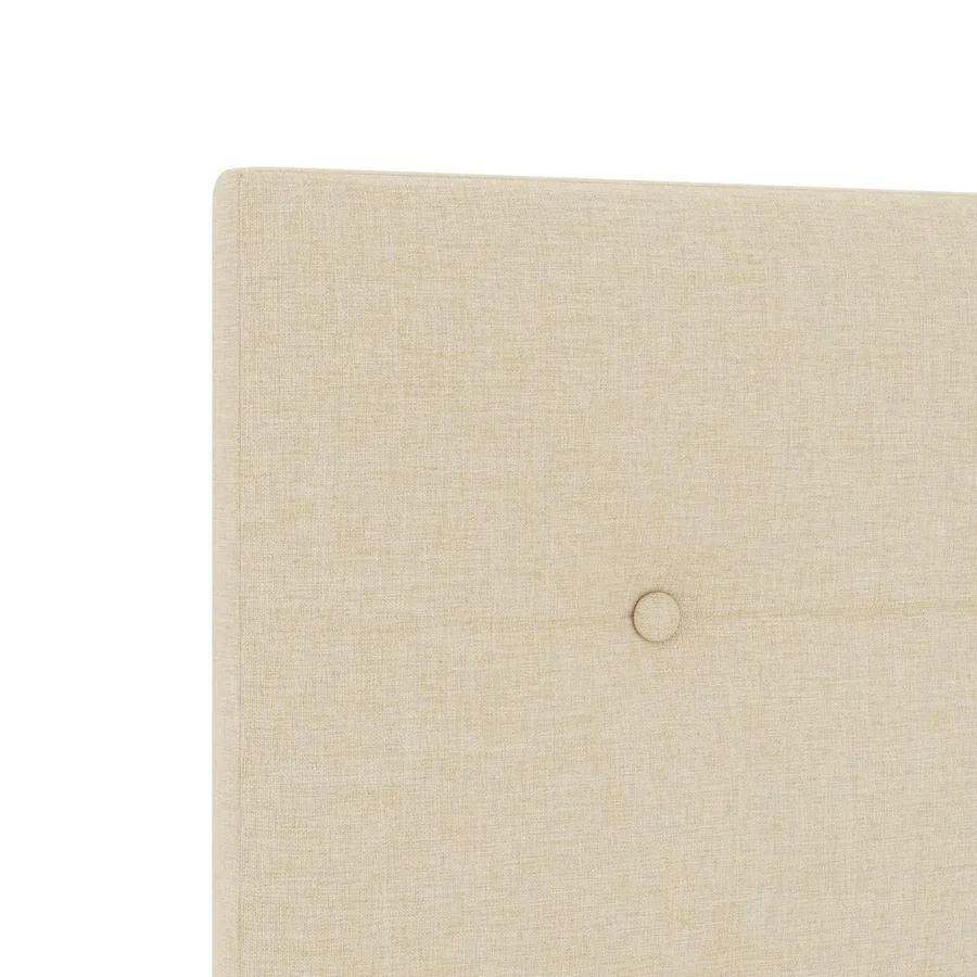 Lit boxspring avec matelas Crème 200 x 200 cm Tissu - 8