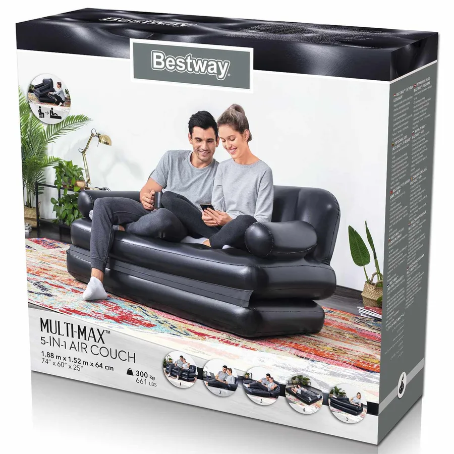 Bestway Canapé aérien avec Sidewinder Pourpre PVC - 5