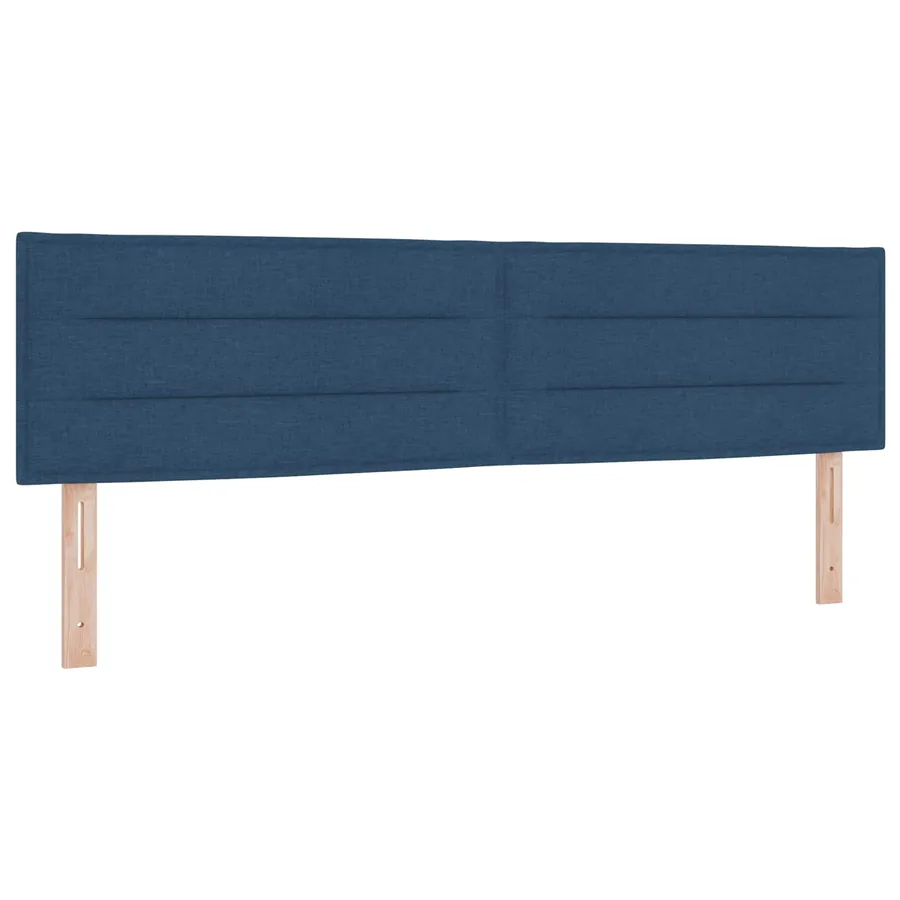 Lit ottoman avec matelas Bleu 180 x 200 cm Tissu - 3
