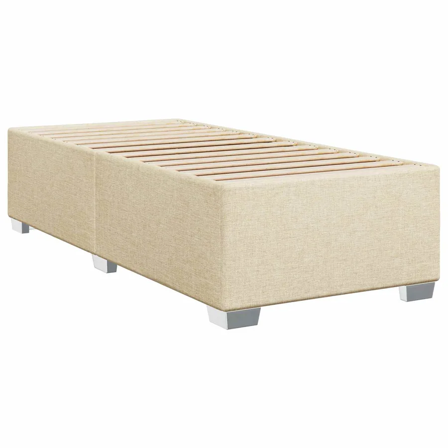 Lit boxspring avec matelas Crème 90 x 200 cm Tissu - 4