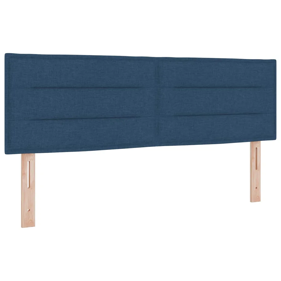 Lit boxspring avec matelas Bleu 140 x 200 cm Tissu - 3
