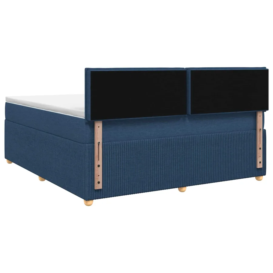 Lit boxspring avec matelas Bleu 140 x 200 cm Tissu - 7