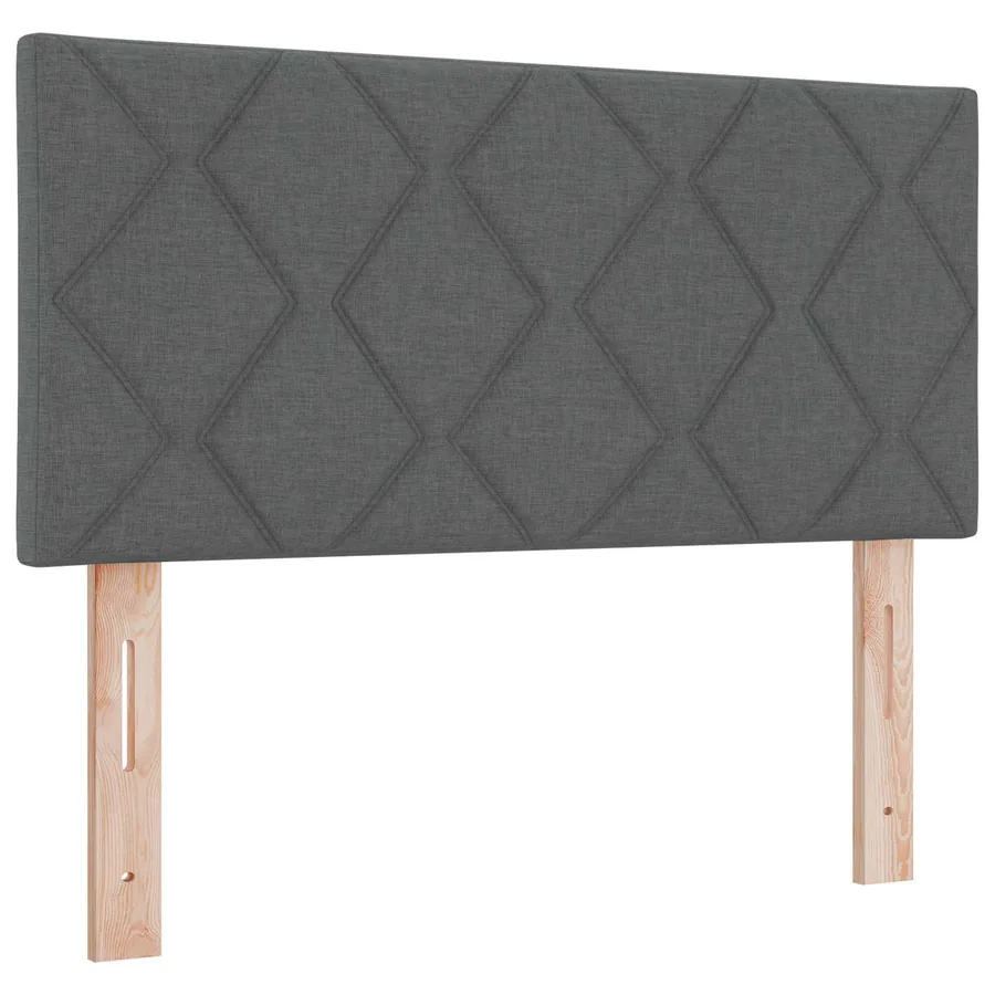 Lit boxspring avec matelas Gris foncé 120 x 200 cm Tissu - 3
