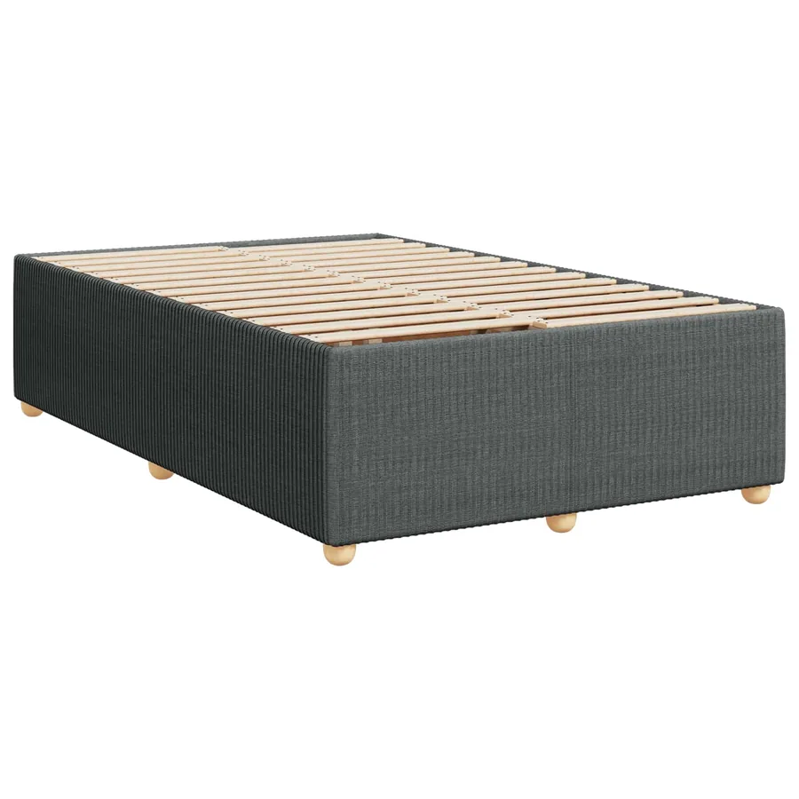 Lit boxspring avec matelas Gris foncé 120 x 200 cm Tissu - 4