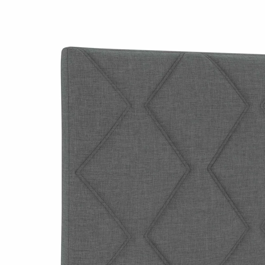 Lit boxspring avec matelas Gris foncé 120 x 200 cm Tissu - 8