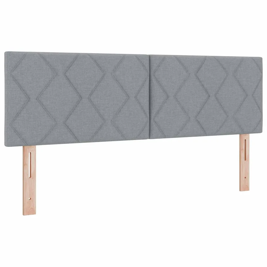 Lit boxspring avec matelas Gris clair 160 x 200 cm Tissu - 3