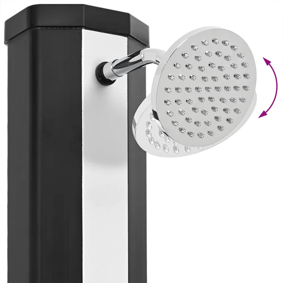 Douche solaire avec pommeau de douche et robinet 40 l - 8