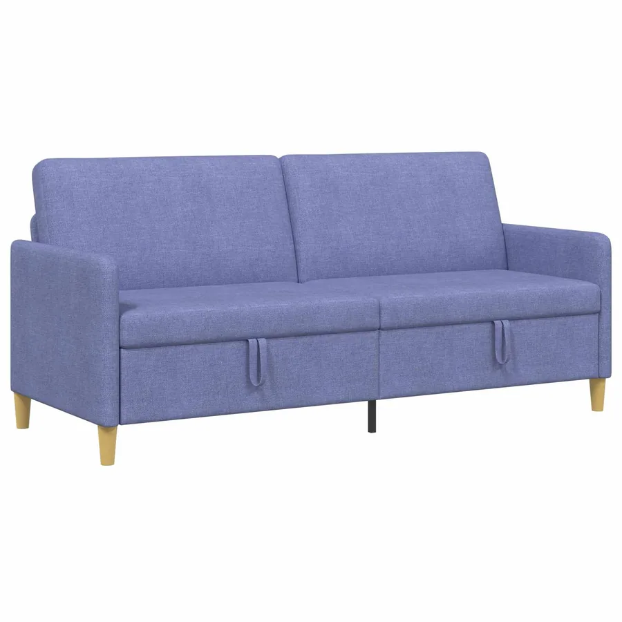 Sofa avec rangement Bleu denim 192 x 78 x 87 cm Polyester - 2