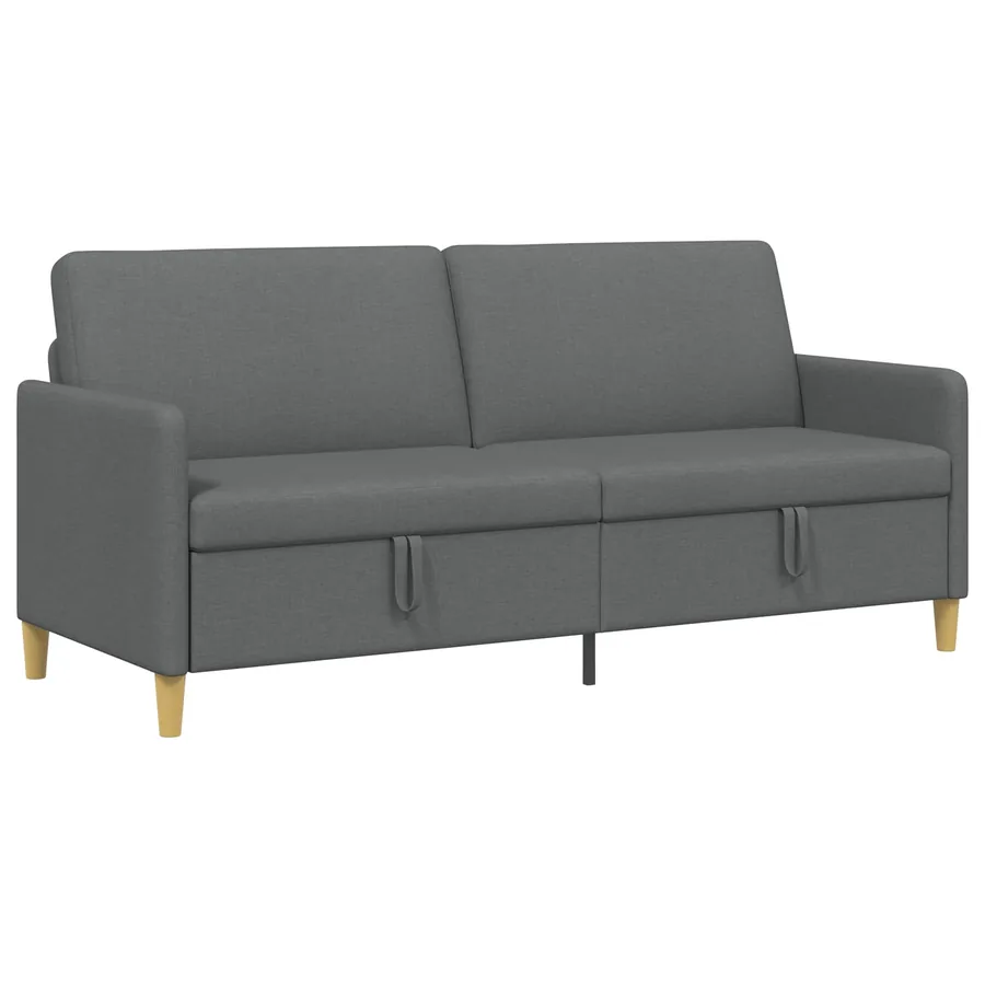 Sofa avec rangement Gris foncé 192 x 78 x 87 cm Polyester - 2