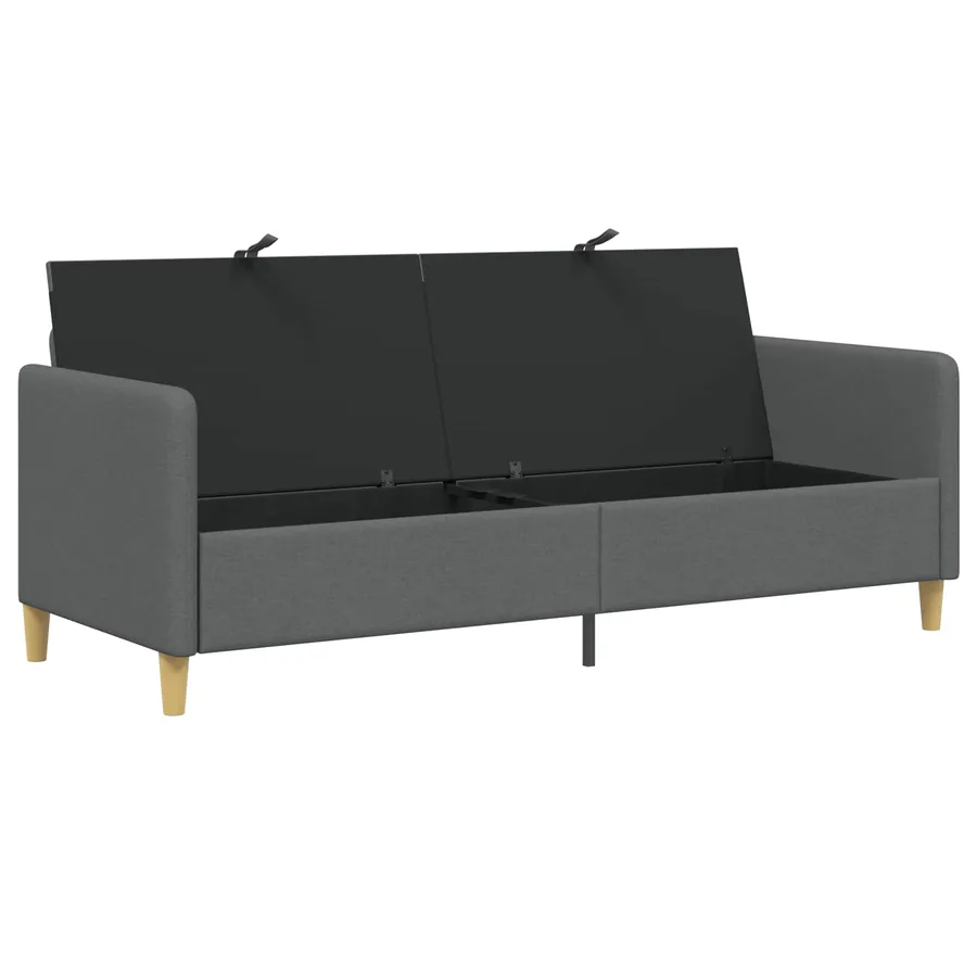 Sofa avec rangement Gris foncé 192 x 78 x 87 cm Polyester - 4
