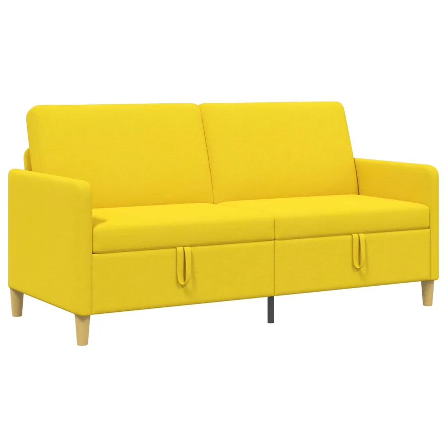 Sofa avec rangement Jaune clair 172 x 78 x 87 cm Polyester - 2
