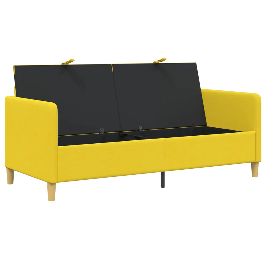 Sofa avec rangement Jaune clair 172 x 78 x 87 cm Polyester - 4