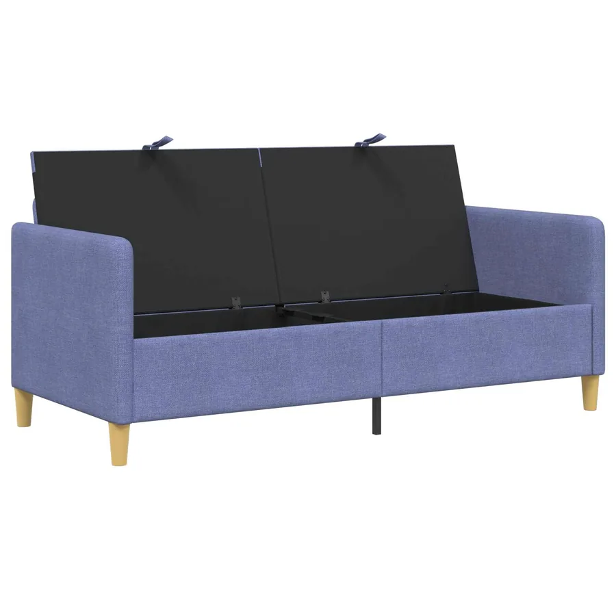 Sofa avec rangement Bleu denim 172 x 78 x 87 cm Polyester - 4