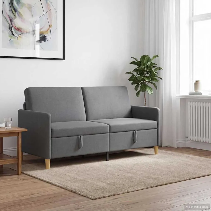 Sofa avec rangement Gris foncé 172 x 78 x 87 cm Polyester - 3