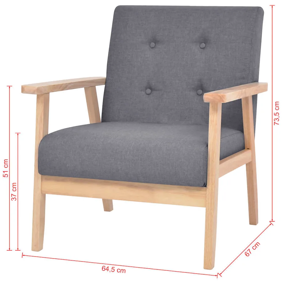 Ensemble de canapés 2 pcs Tissu Gris foncé - 10